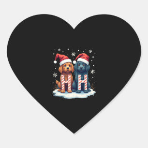 Ho Ho Ho Great Pyrenees Dog Lover Christmas Santa Heart Sticker