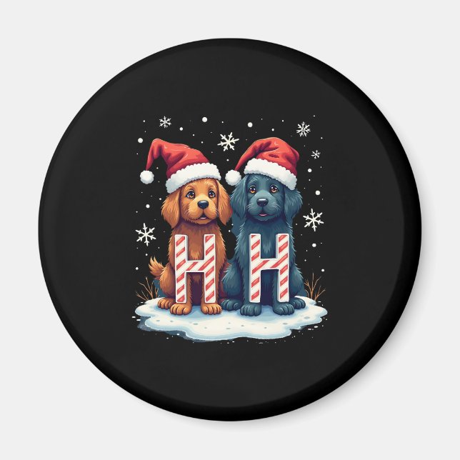 Ho Ho Ho Great Pyrenees Dog Lover Christmas Santa  Magnet (Front)