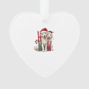 Ho Ho Ho Great Pyrenees Dog Lover Christmas Santa Ornament