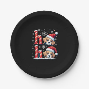 Ho Ho Ho Great Pyrenees Dog Lover Christmas Santa Paper Plate