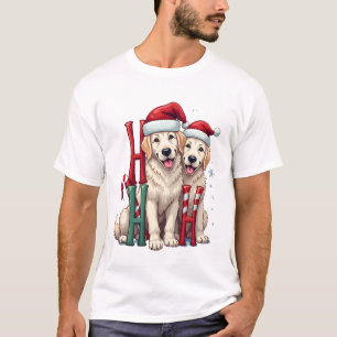 Ho Ho Ho Great Pyrenees Dog Lover Christmas Santa  T-Shirt