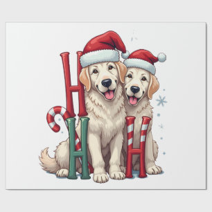 Ho Ho Ho Great Pyrenees Dog Lover Christmas Santa Wrapping Paper
