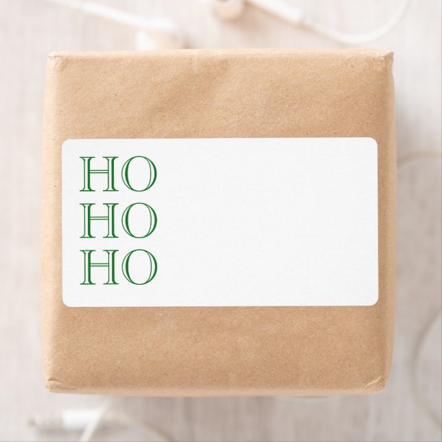 Ho Ho Ho green blank Christmas Return Address  (Insitu)