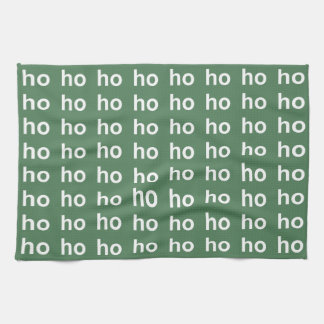 Ho-Ho-Ho Green Christmas Tea Towel