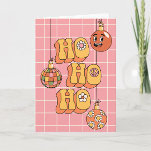 Ho Ho Ho - Groovy Christmas Cheer Holiday Card