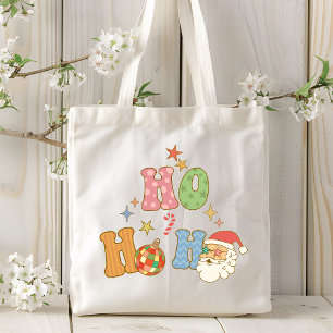 Ho Ho Ho Groovy Merry Christmas Festive  Tote Bag