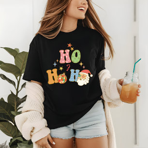 Ho Ho Ho Groovy Merry Christmas Tri-Blend Shirt