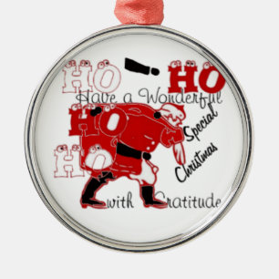 HO HO HO Have a Wonderful Christmas With Gratitude Metal Tree Decoration