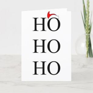 HO HO HO HO cap Holiday Card