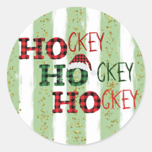 Ho Ho Ho - Hockey Hockey Hockey Classic Round Sticker