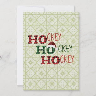 Ho Ho Ho - Hockey Hockey Hockey Holiday Card