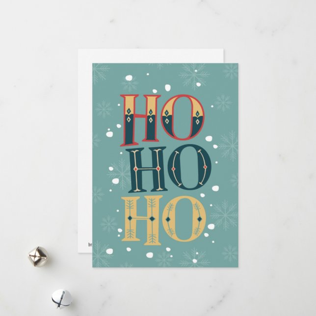 Ho Ho Ho Holiday Card (Front/Back In Situ)