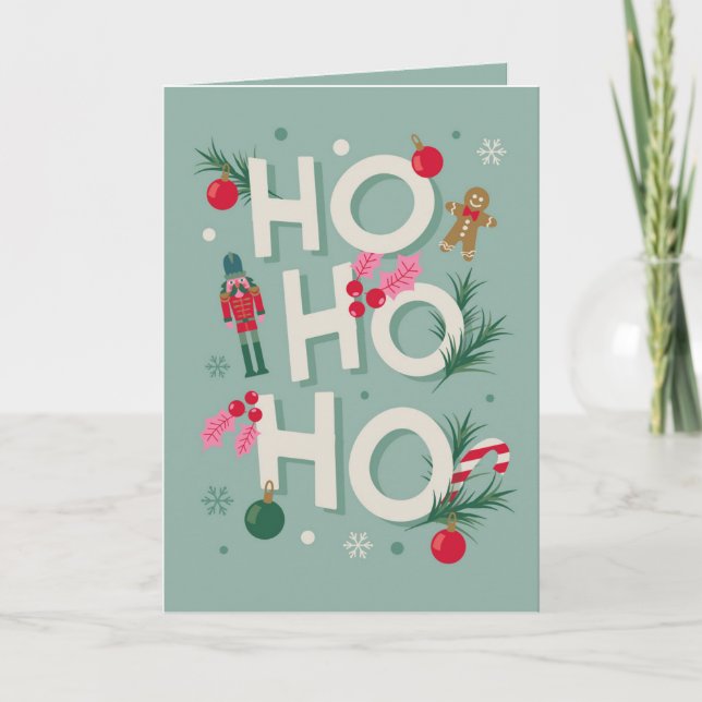 Ho Ho Ho Holiday Cheer Card (Front)