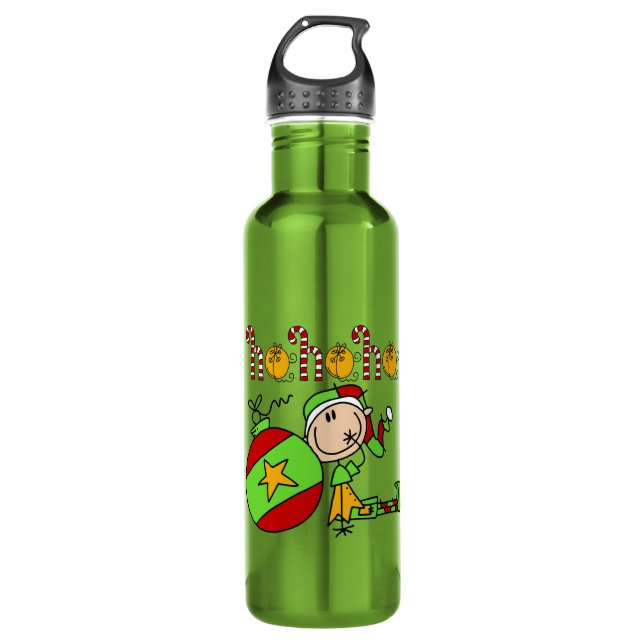 Ho Ho Ho Holiday Elf 710 Ml Water Bottle (Front)