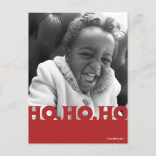 Ho Ho Ho Holiday Photo Postcard