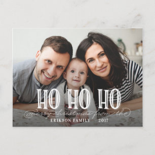 HO HO HO HOLIDAY POSTCARD