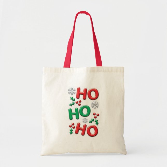 Ho - Ho - Ho Holiday Tote Bag (Front)