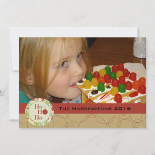 Ho Ho Ho Holidays Customised Holiday Photo Card