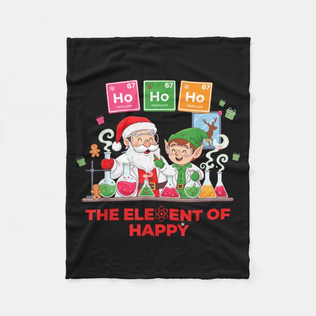 Ho Ho Ho Holmium Chemistry Element 67 Meme Of Peri Fleece Blanket (Front)