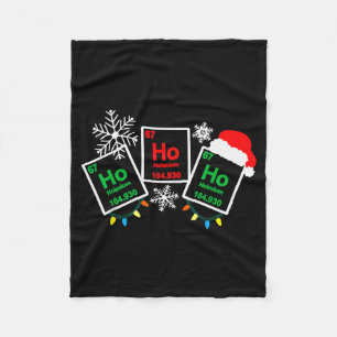 Ho Ho Ho Holmium Chemistry Element 67 Periodic Tab Fleece Blanket