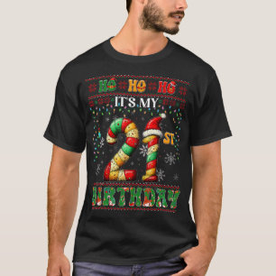 Ho Ho Ho It'S My 21St Birthday Xmas Candy Cane 21 T-Shirt
