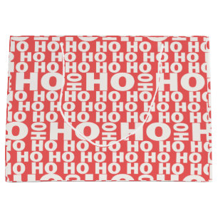 Ho Ho Ho Jokes Pattern Santa Saying Ho Ho Ho Chris Large Gift Bag