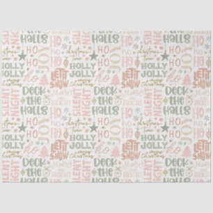 Ho Ho Ho Let It Snow Deck The Halls Christmas Tissue Paper