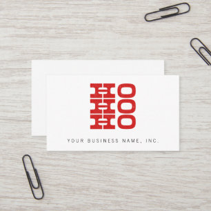 Ho Ho Ho (letterpress style) Business Card