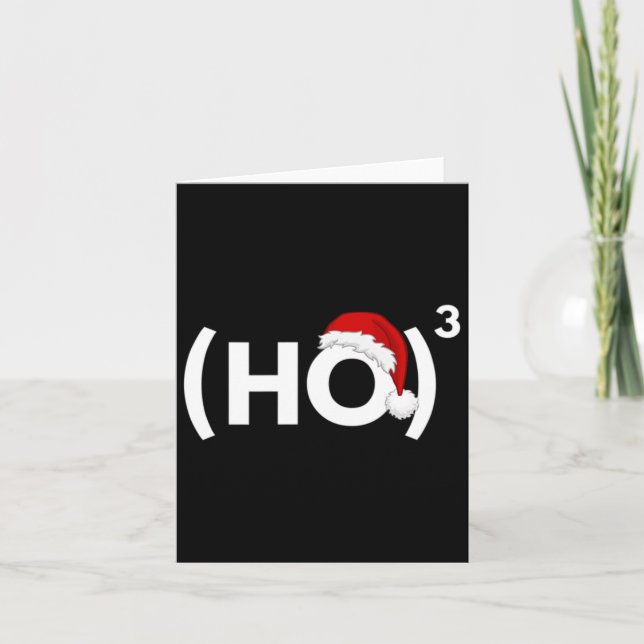 Ho Ho Ho Math Mathematics Physics Christmas  Card (Front)