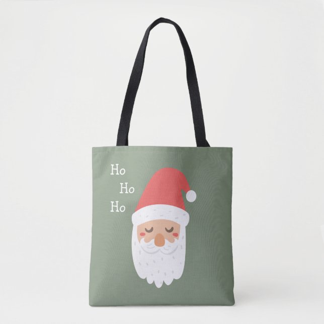 Ho ho ho Merry Christmas Cute Santa Claus  Tote Bag (Front)