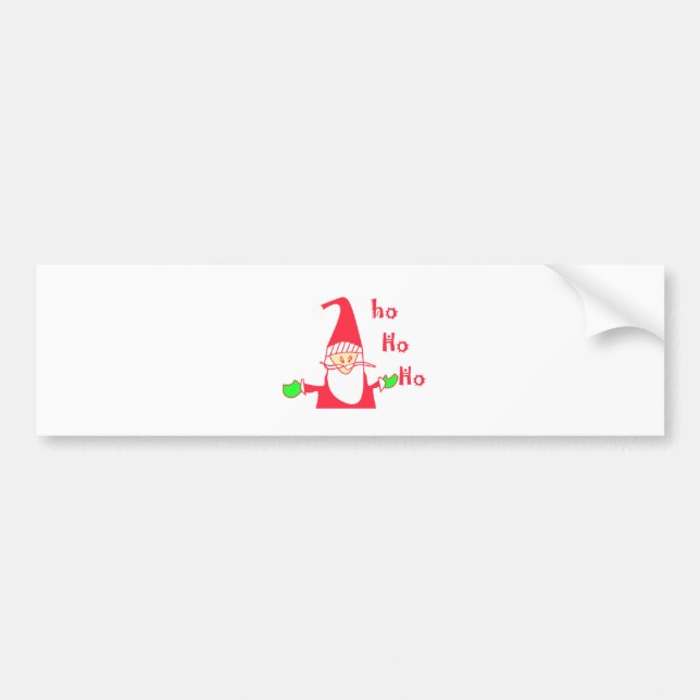 Ho Ho Ho Merry Christmas From Santa.png Bumper Sticker (Front)