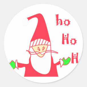 Ho Ho Ho Merry Christmas From Santa.png Classic Round Sticker