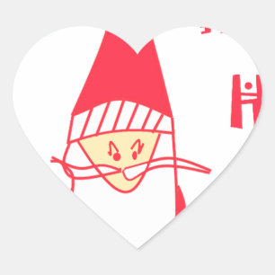 Ho Ho Ho Merry Christmas From Santa.png Heart Sticker