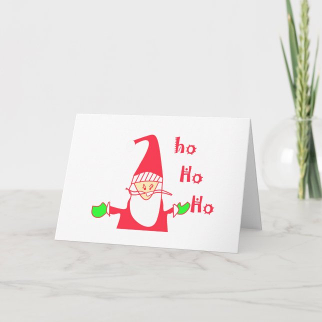 Ho Ho Ho Merry Christmas From Santa.png Holiday Card (Front)
