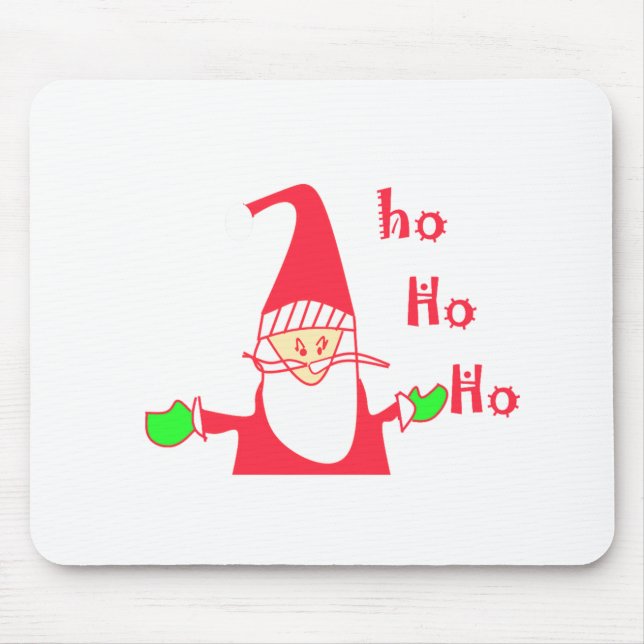Ho Ho Ho Merry Christmas From Santa.png Mouse Mat (Front)