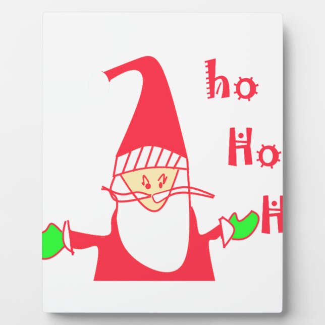 Ho Ho Ho Merry Christmas From Santa.png Plaque (Front)