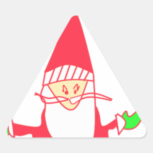 Ho Ho Ho Merry Christmas From Santa.png Triangle Sticker