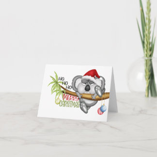 Ho Ho Ho Merry Christmas Koala Card