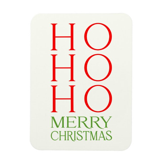 Ho Ho Ho Merry Christmas Magnet (Vertical)