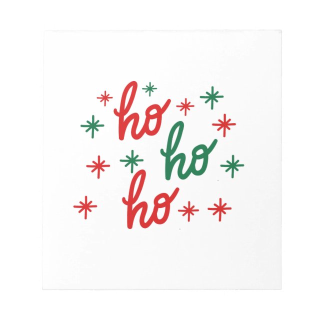 HO HO HO MERRY CHRISTMAS NOTEPAD (Front)