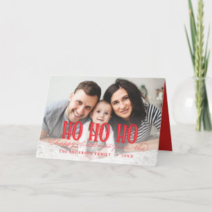 Ho ho ho merry Christmas photo holiday card