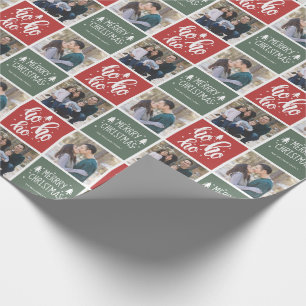 Ho Ho Ho Merry Christmas Photo Wrapping Paper