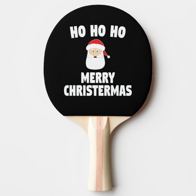 Ho Ho Ho Merry Christmas Ping Pong Paddle (Front)
