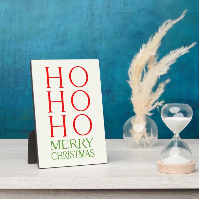 Ho Ho Ho Merry Christmas Plaque (Side)