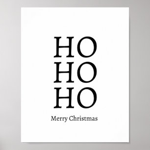 HO HO HO Merry Christmas Poster