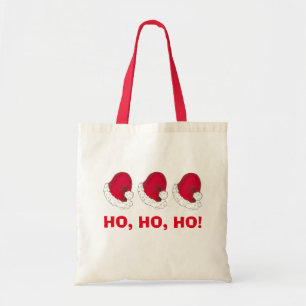 Ho Ho Ho Merry Christmas Santa Claus Hat Tote