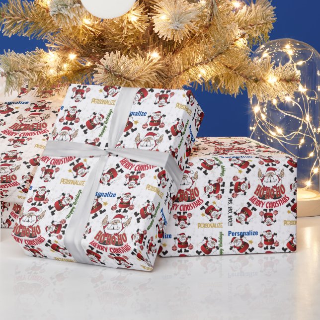 Ho, Ho, Ho, Merry Christmas Santa Claus  Wrapping Paper (Holidays)
