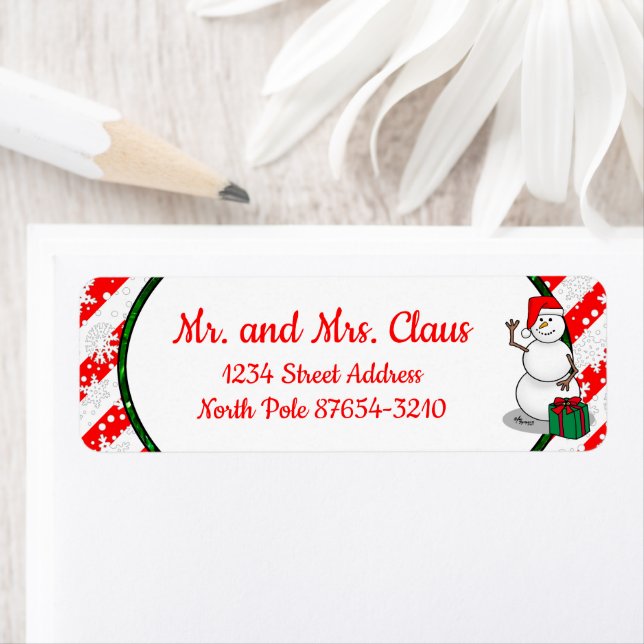 Ho Ho Ho Merry Christmas Santa Cute Snowman (Insitu)