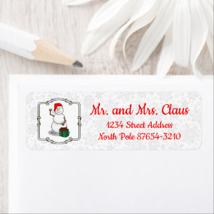 Ho Ho Ho Merry Christmas Santa Cute Snowman