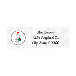 Ho Ho Ho Merry Christmas Santa Cute Snowman